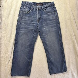 Vintage Bill Blass Men's Jeans Straight Leg/Straight Fit 30x25 Blue Denim Casual